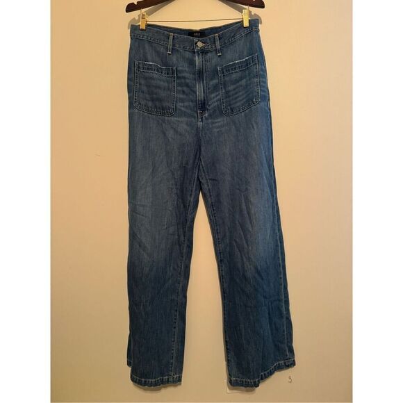 NWOT Able Jeans Womens 32 Blue Denim Wide Leg Loose Stretch Casual Womens - Picture 1 of 13